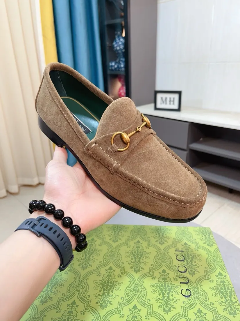 Men's Men's Shoes💰560🌹🌹[GUCCI] Gucci leather shoes are the most popular classic. Synchronized with the official website, the upper is made of Italian first-layer cowhide ➕cowhide lining, with unique brand and unique craftsmanship. Highlighting the hot style of the new year. Stop hesitating, stop wandering, get it now. Number: 38--44